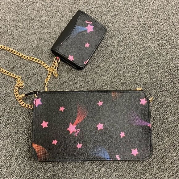 New Coach 3 In 1 Poppy Crossbody With Disco Star Print - Picture 3 of 15